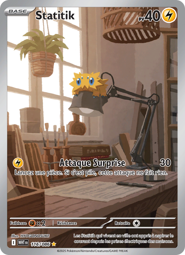 Statitik 116 — Weiße Flammen (French Pokémon TCG card)