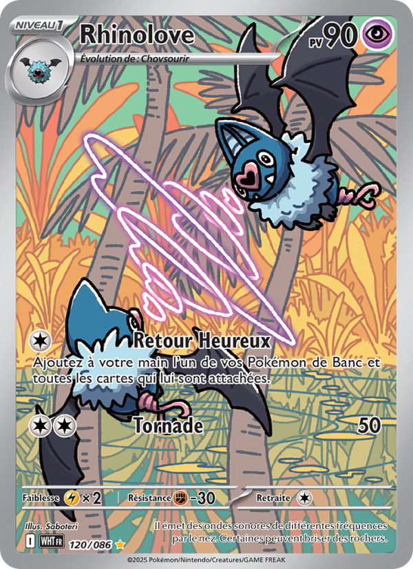 Rhinolove 120 — Weiße Flammen (French Pokémon TCG card)