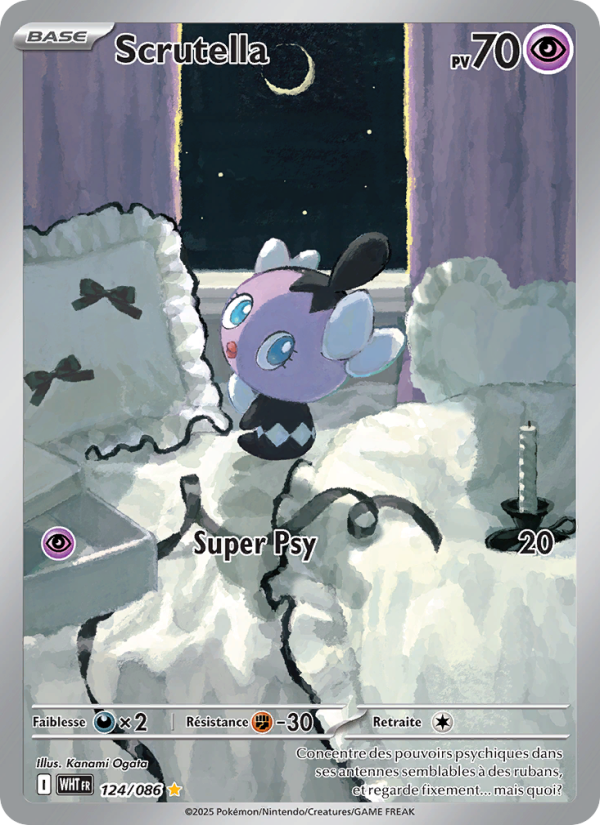 Scrutella 124 — Weiße Flammen (French Pokémon TCG card)