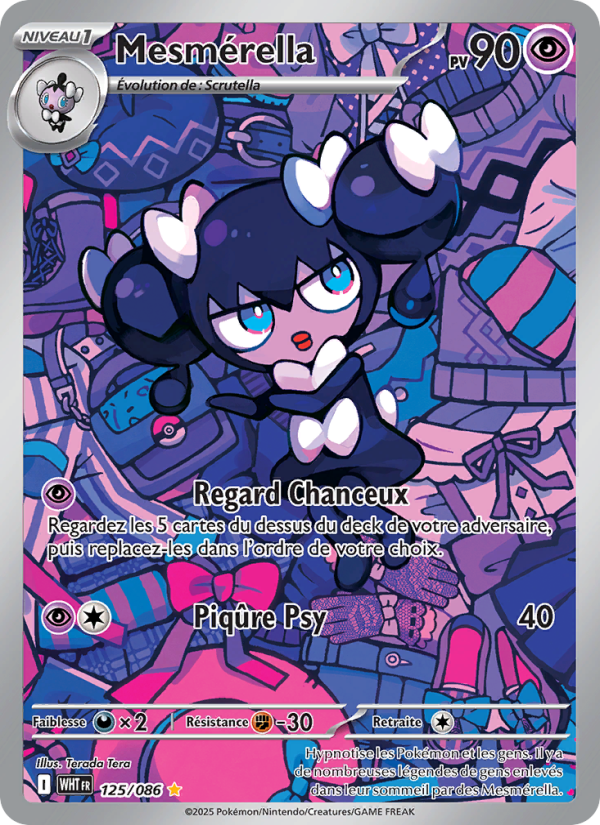 Mesmérella 125 — Weiße Flammen (French Pokémon TCG card)