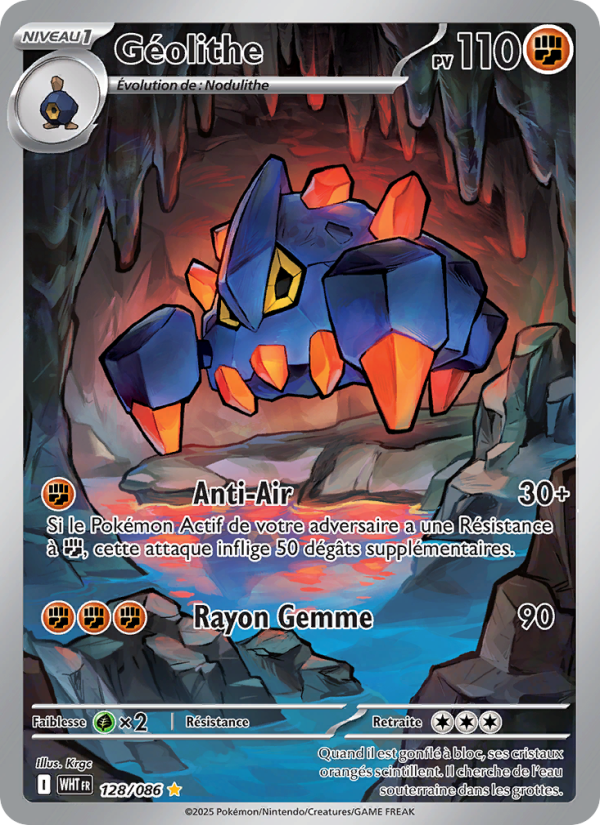 Géolithe 128 — Weiße Flammen (French Pokémon TCG card)