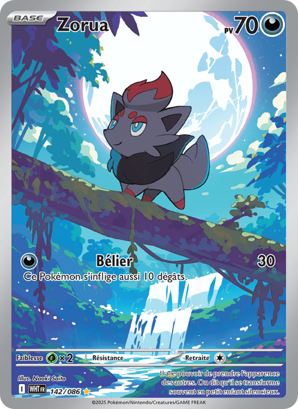 Zorua 142 — Weiße Flammen (French Pokémon TCG card)