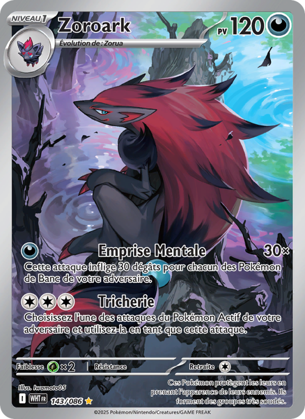 Zoroark 143 — Weiße Flammen (French Pokémon TCG card)