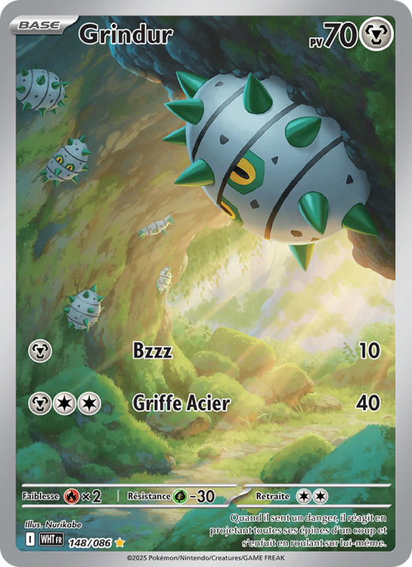 Grindur 148 — Weiße Flammen (French Pokémon TCG card)
