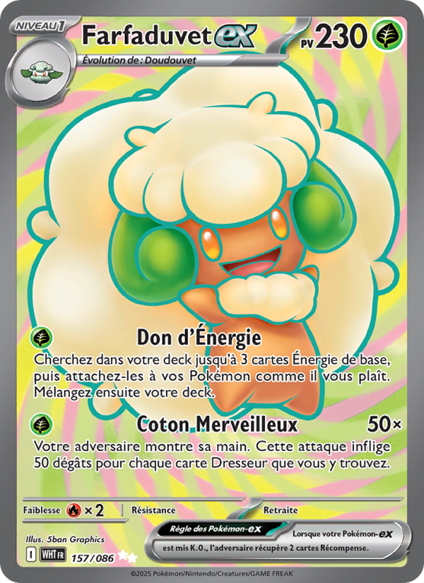 Farfaduvet-ex 157 — Weiße Flammen (French Pokémon TCG card)
