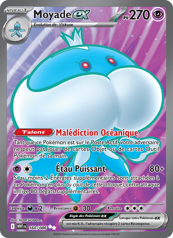 Moyade-ex 160 — Weiße Flammen (French Pokémon TCG card)