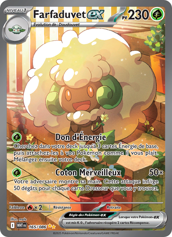 Farfaduvet-ex 165 — Weiße Flammen (French Pokémon TCG card)