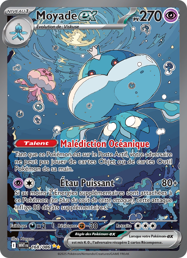 Moyade-ex 168 — Weiße Flammen (French Pokémon TCG card)