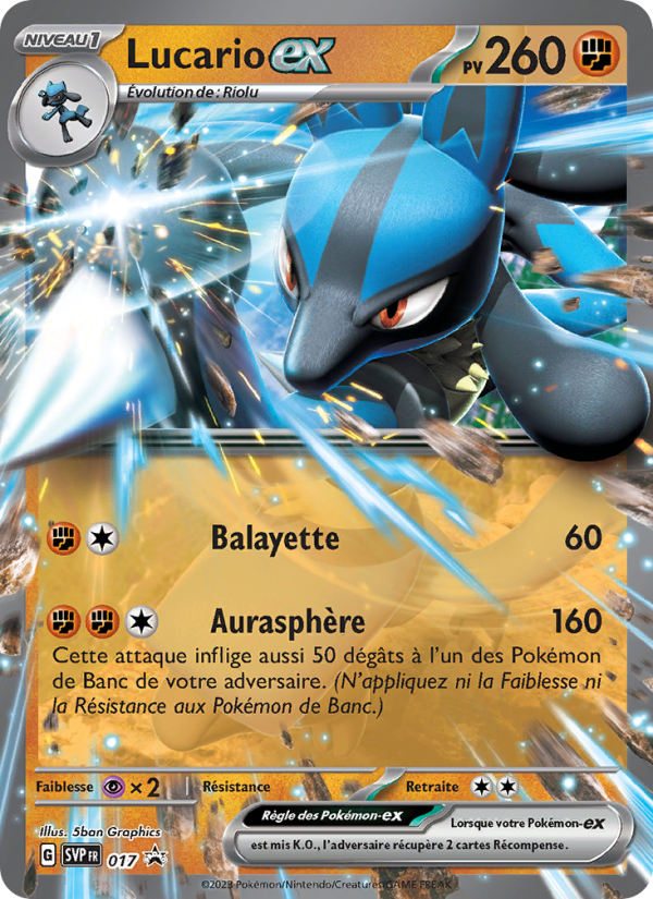 Lucario-ex 017 — SVP Black Star Promos (French Pokémon TCG card)
