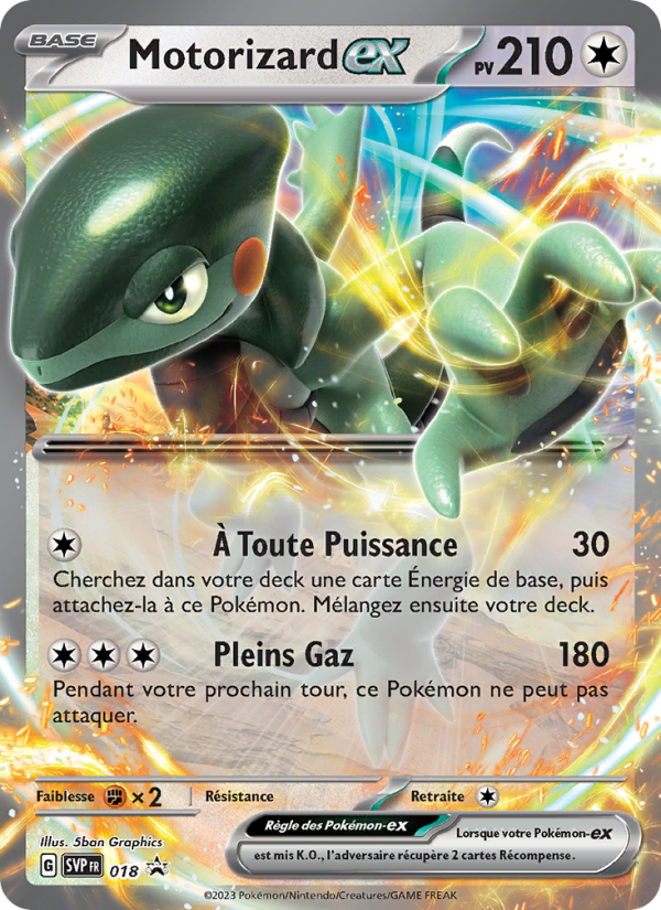 Motorizard-ex 018 — SVP Black Star Promos (French Pokémon TCG card)