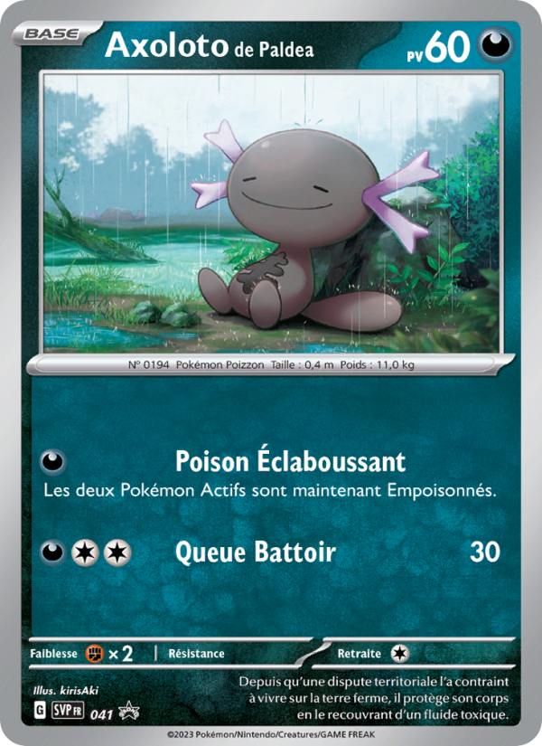 Axoloto de Paldea 041 — SVP Black Star Promos (French Pokémon TCG card)