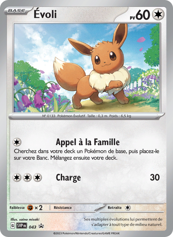 Évoli 043 — SVP Black Star Promos (French Pokémon TCG card)