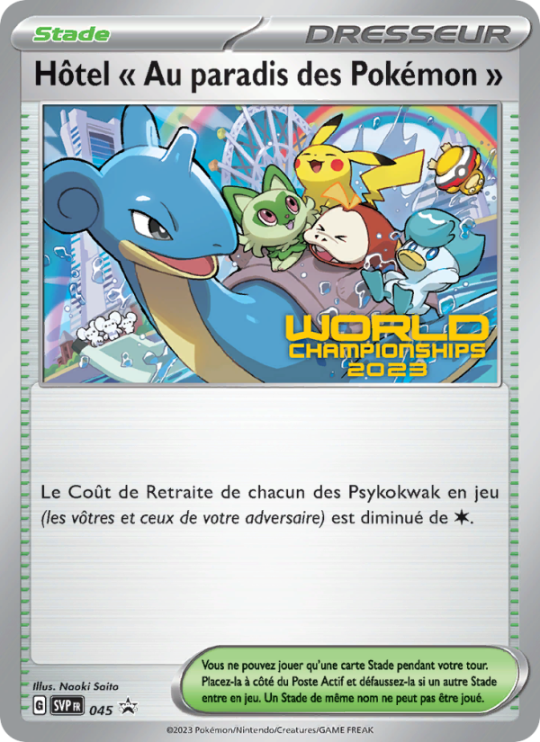 Hôtel " Au paradis des Pokémon " 045 — SVP Black Star Promos (French Pokémon TCG card)