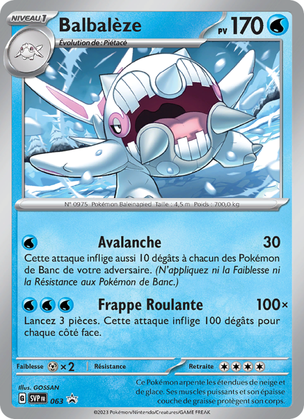 Balbalèze 063 — SVP Black Star Promos (French Pokémon TCG card)