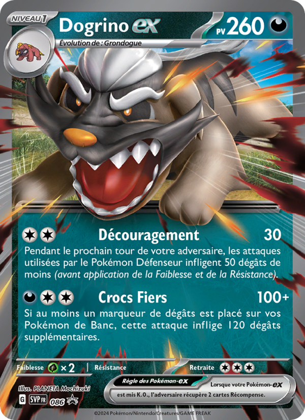Dogrino-ex 086 — SVP Black Star Promos (French Pokémon TCG card)