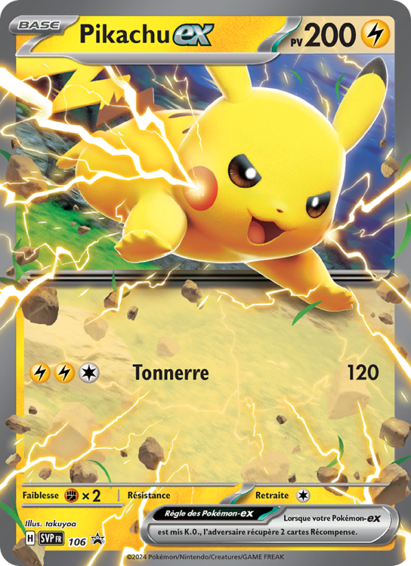 Pikachu-ex 106 — SVP Black Star Promos (French Pokémon TCG card)