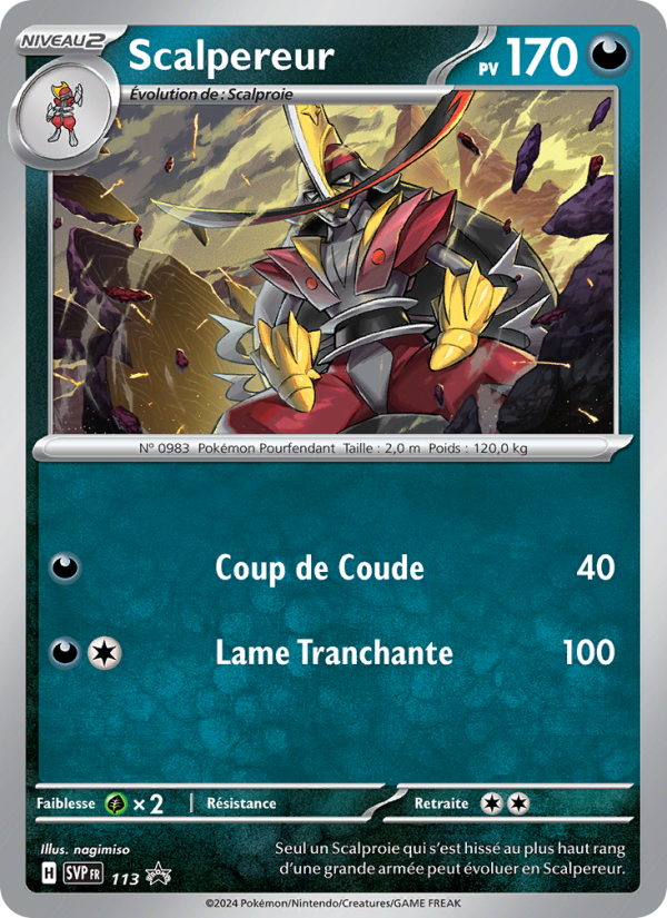 Scalpereur 113 — SVP Black Star Promos (French Pokémon TCG card)