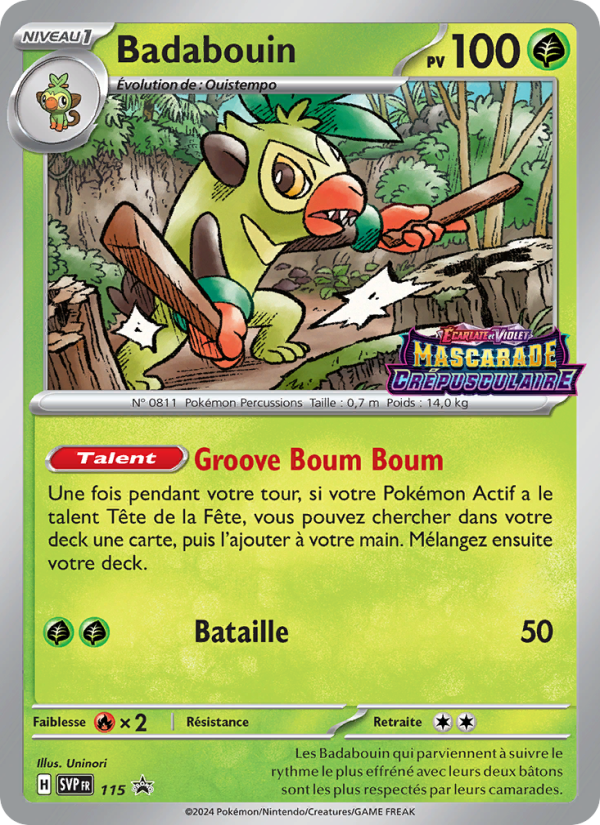 Badabouin 115 — SVP Black Star Promos (French Pokémon TCG card)