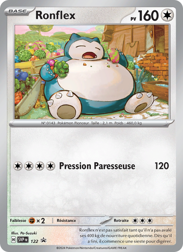 Ronflex 122 — SVP Black Star Promos (French Pokémon TCG card)