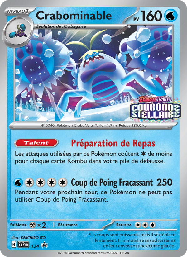Crabominable 134 — SVP Black Star Promos (French Pokémon TCG card)
