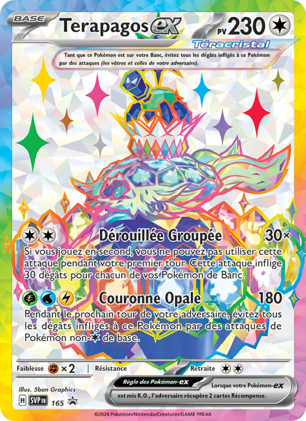 Terapagos-ex 165 — SVP Black Star Promos (French Pokémon TCG card)