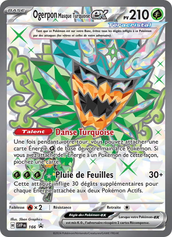 Ogerpon Masque Turquoise-ex 166 — SVP Black Star Promos (French Pokémon TCG card)