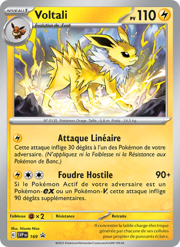 Voltali 169 — SVP Black Star Promos (French Pokémon TCG card)