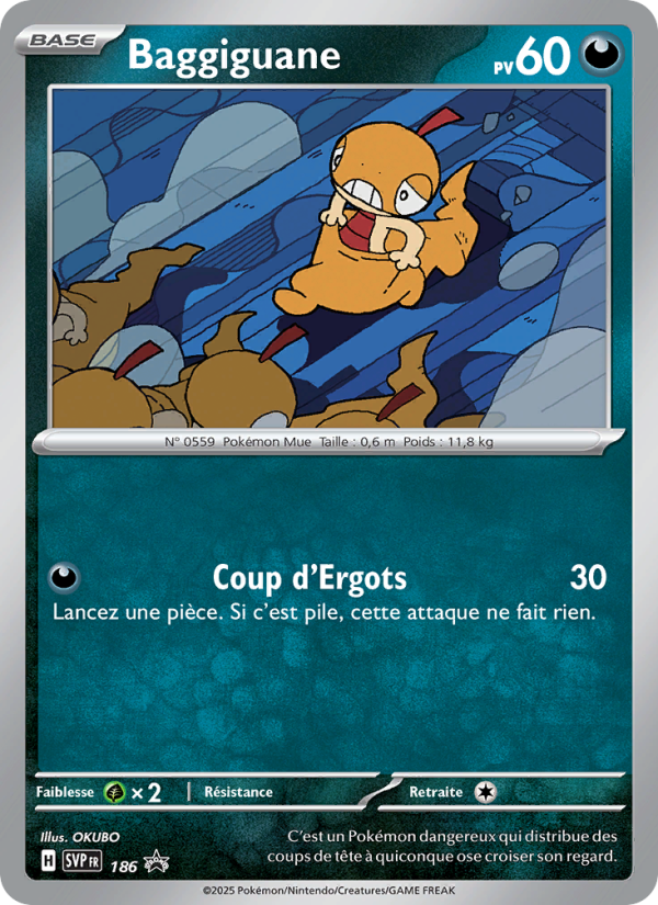 Baggiguane 186 — SVP Black Star Promos (French Pokémon TCG card)