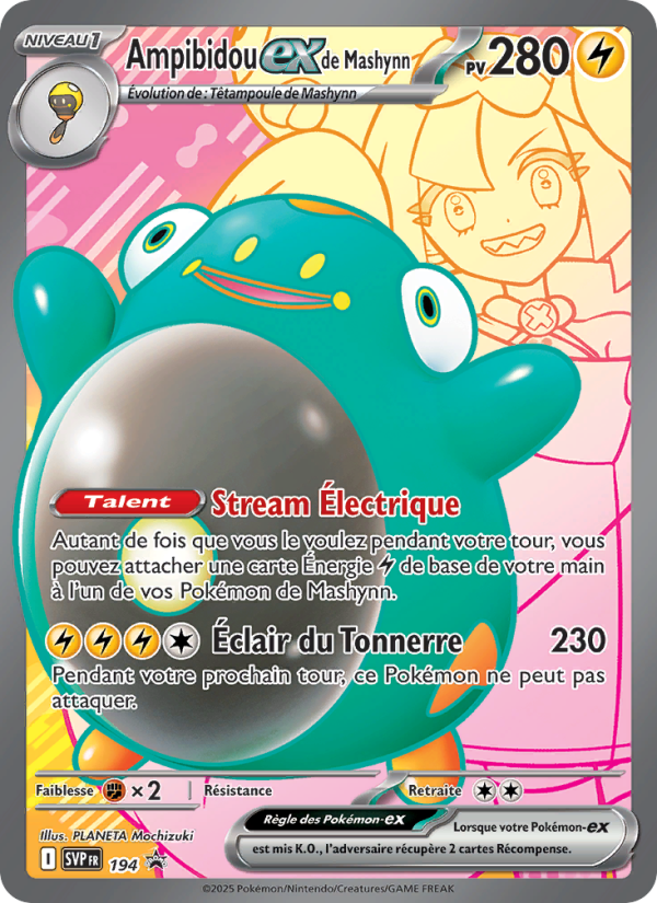 Ampibidou-ex de Mashynn 194 — SVP Black Star Promos (French Pokémon TCG card)