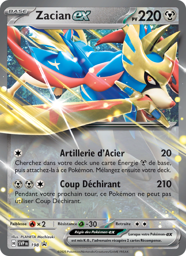 Zacian-ex 198 — SVP Black Star Promos (French Pokémon TCG card)