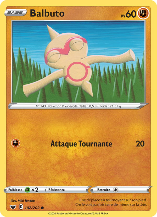 Balbuto 102 — Sword & Shield (French Pokémon TCG card)