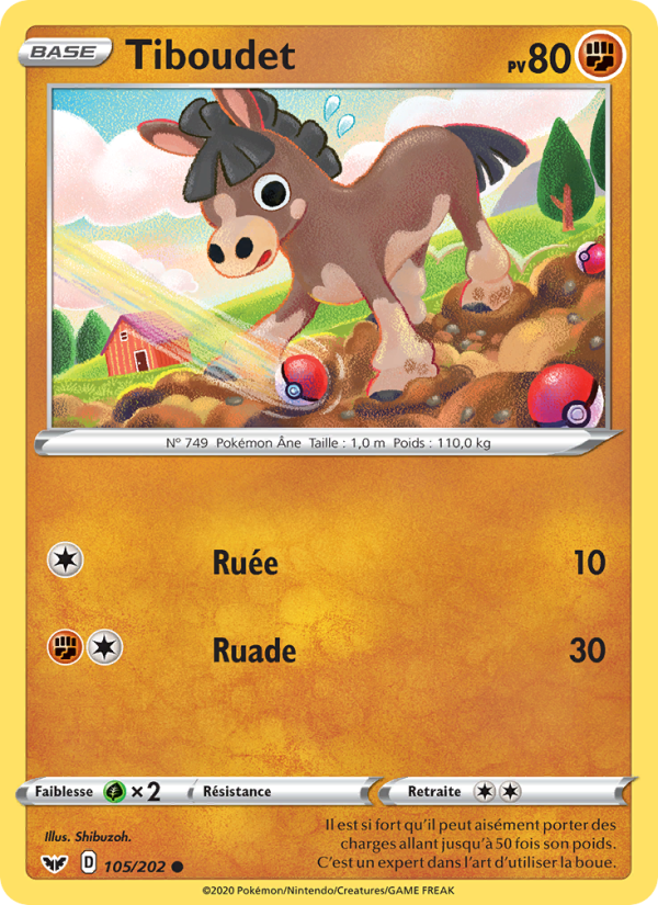 Tiboudet 105 — Sword & Shield (French Pokémon TCG card)