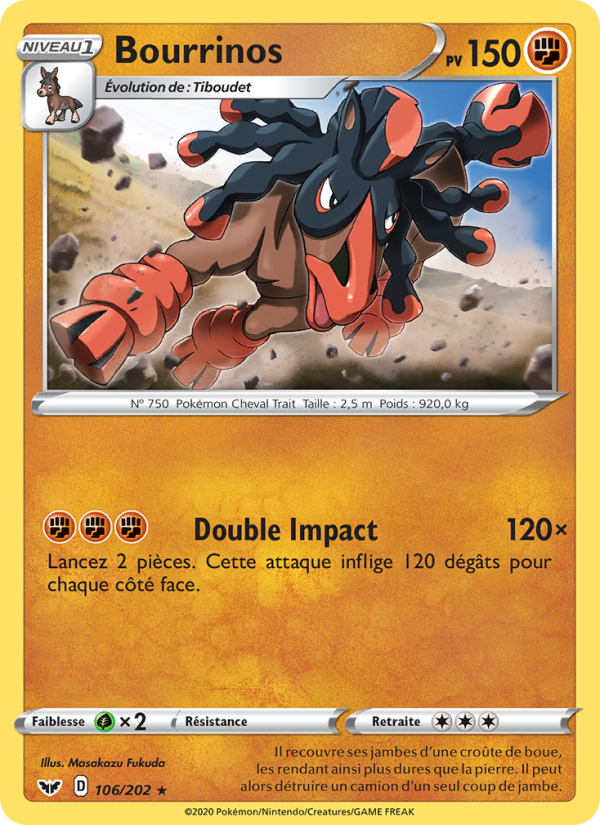 Bourrinos 106 — Sword & Shield (French Pokémon TCG card)