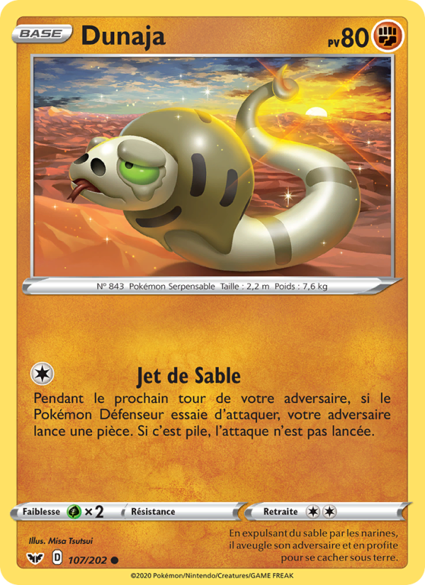 Dunaja 107 — Sword & Shield (French Pokémon TCG card)