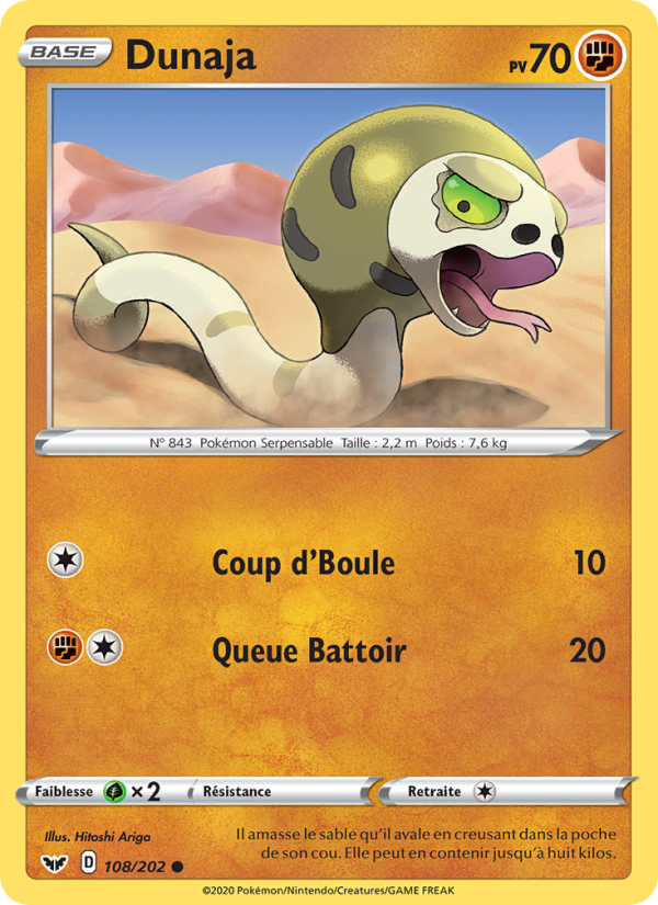 Dunaja 108 — Sword & Shield (French Pokémon TCG card)