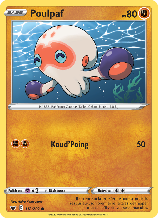 Poulpaf 112 — Sword & Shield (French Pokémon TCG card)