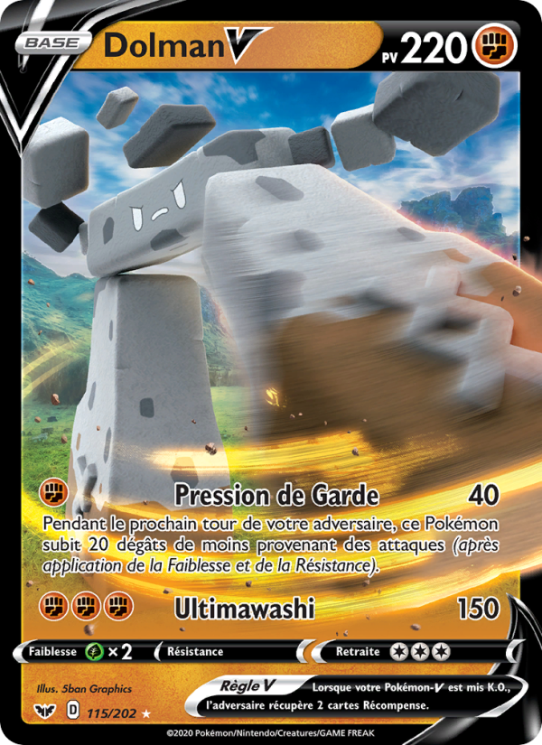 Dolman V 115 — Sword & Shield (French Pokémon TCG card)