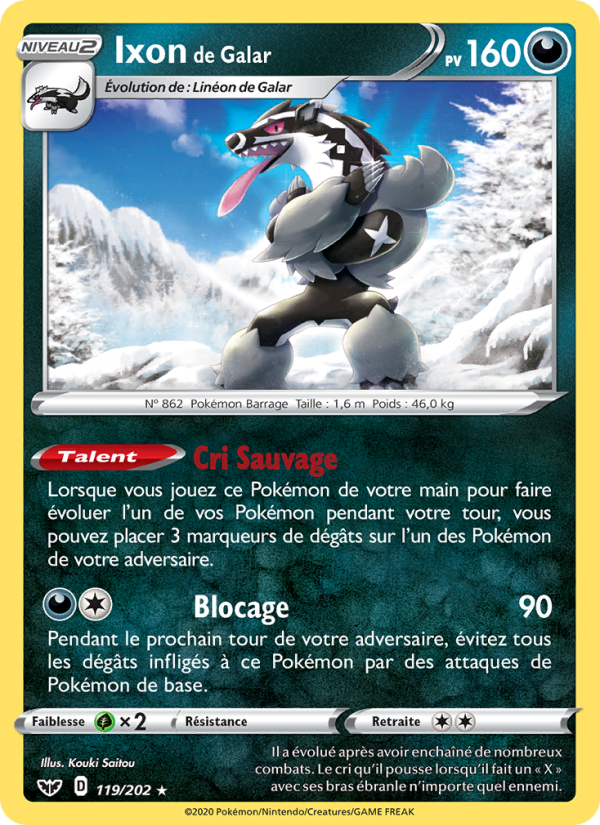 Ixon de Galar 119 — Sword & Shield (French Pokémon TCG card)