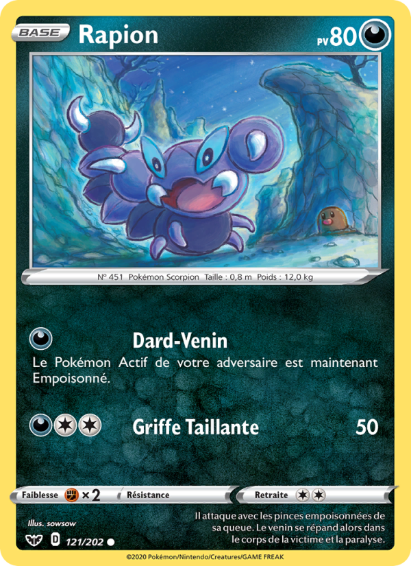 Rapion 121 — Sword & Shield (French Pokémon TCG card)