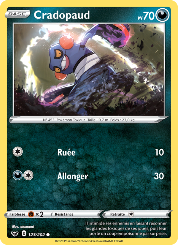 Cradopaud 123 — Sword & Shield (French Pokémon TCG card)