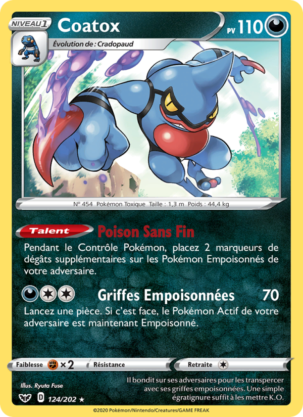 Coatox 124 — Sword & Shield (French Pokémon TCG card)