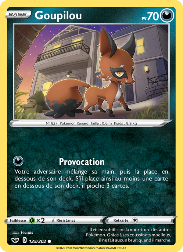 Goupilou 125 — Sword & Shield (French Pokémon TCG card)