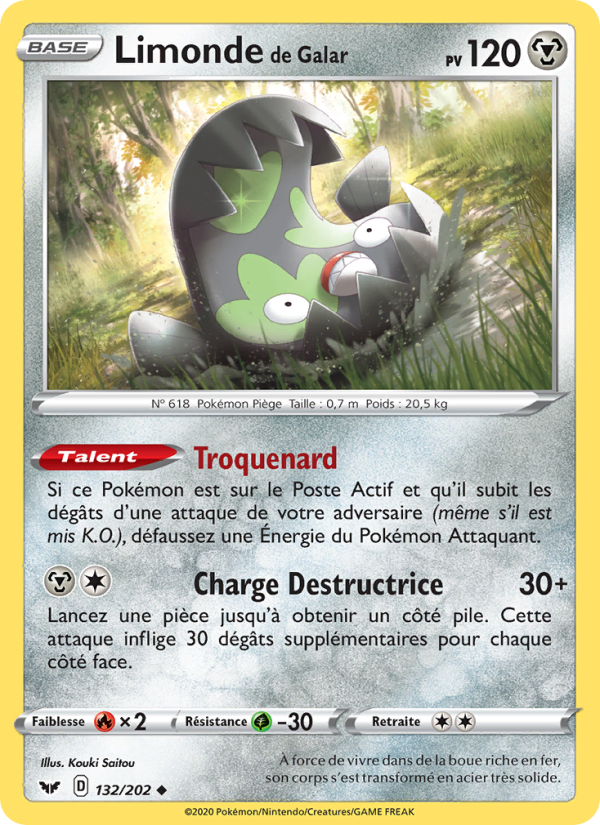 Limonde de Galar 132 — Sword & Shield (French Pokémon TCG card)
