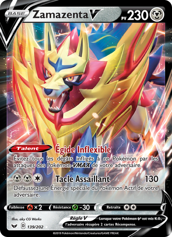 Zamazenta V 139 — Sword & Shield (French Pokémon TCG card)