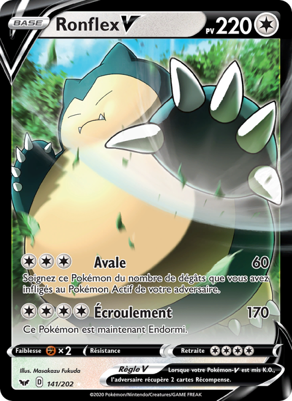 Ronflex V 141 — Sword & Shield (French Pokémon TCG card)