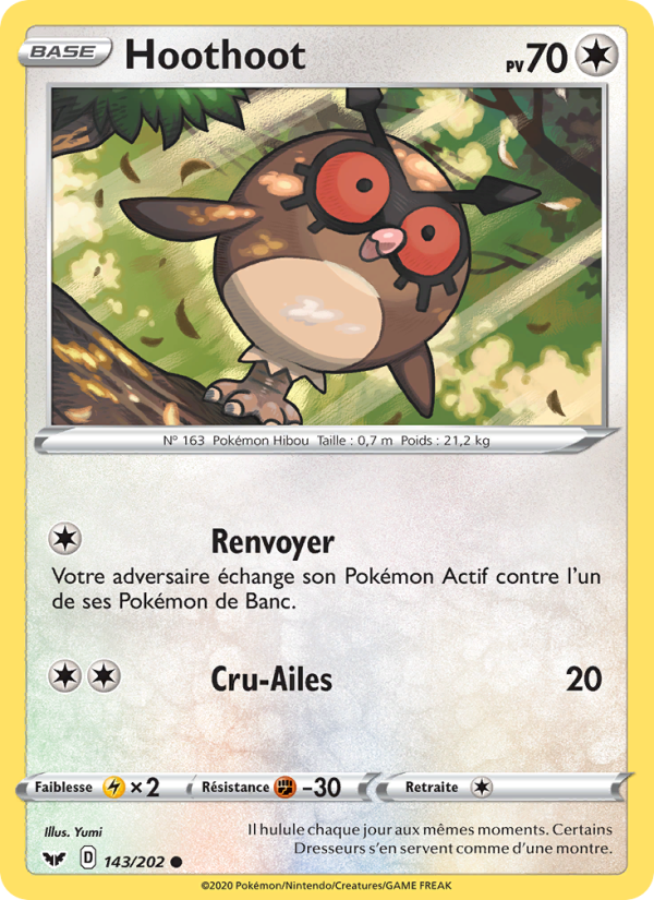 Hoothoot 143 — Sword & Shield (French Pokémon TCG card)