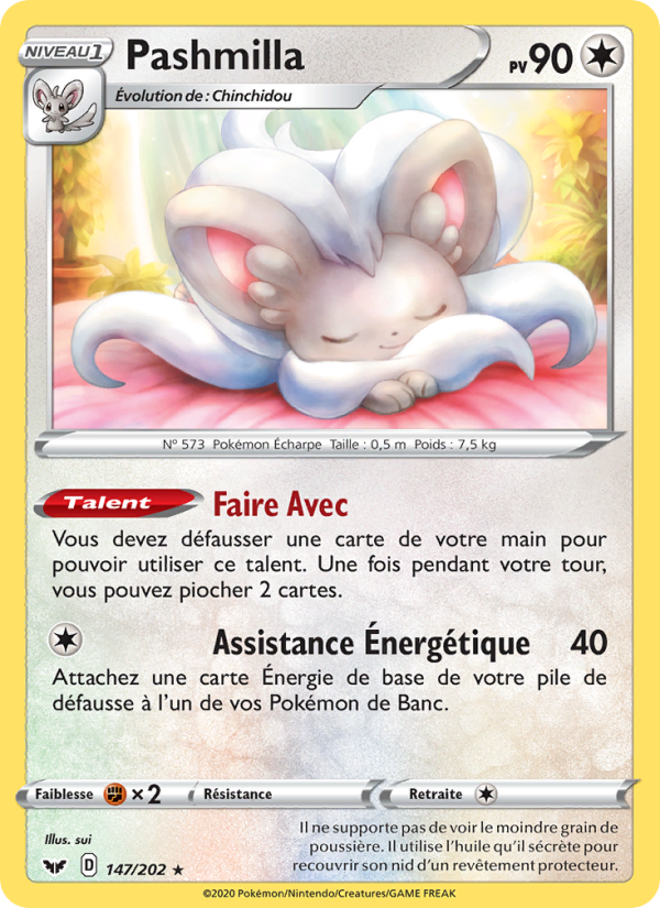 Pashmilla 147 — Sword & Shield (French Pokémon TCG card)