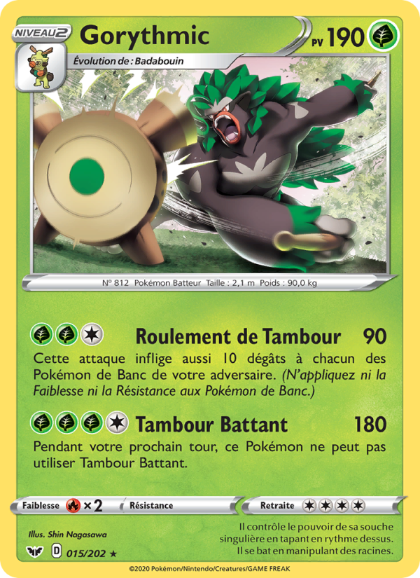 Gorythmic 15 — Sword & Shield (French Pokémon TCG card)
