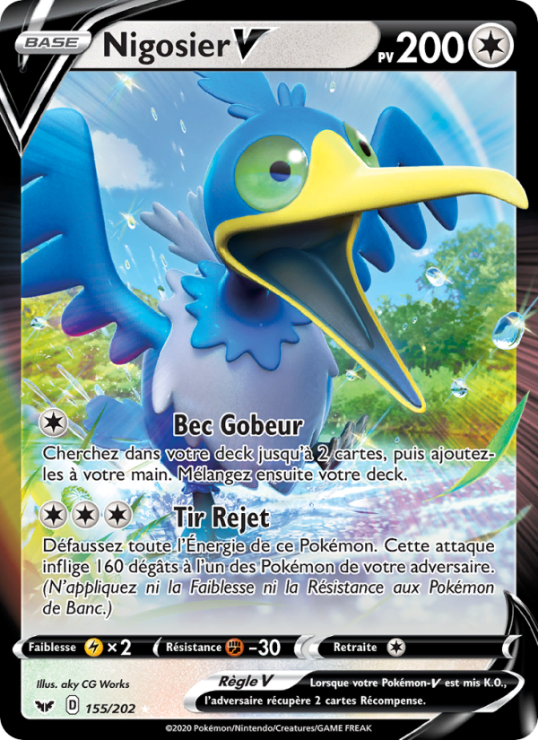 Nigosier V 155 — Sword & Shield (French Pokémon TCG card)