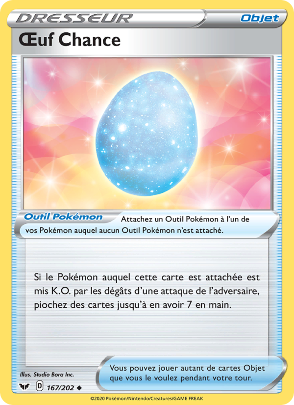 Œuf Chance 167 — Sword & Shield (French Pokémon TCG card)